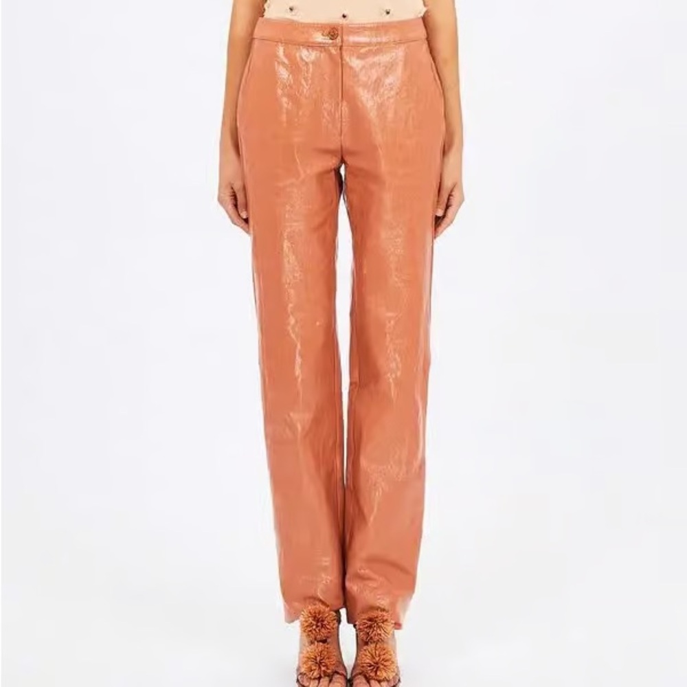NWT Ulla Johnson Coated Linen Pants